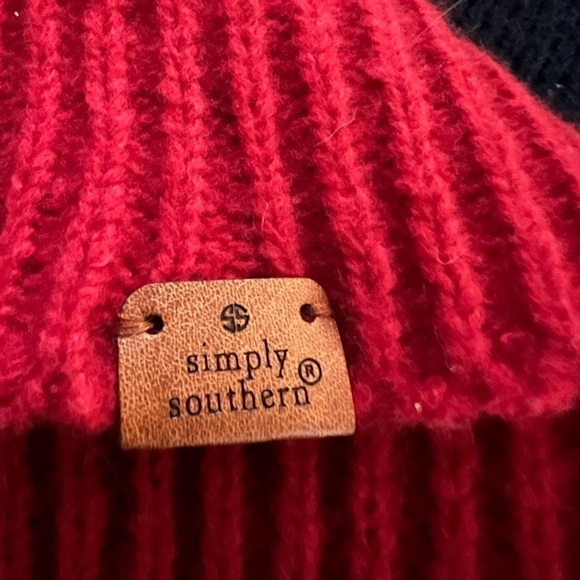 Simply Southern quarter zip deer winter sweater oversized sz L womens skiing - Picture 11 of 12